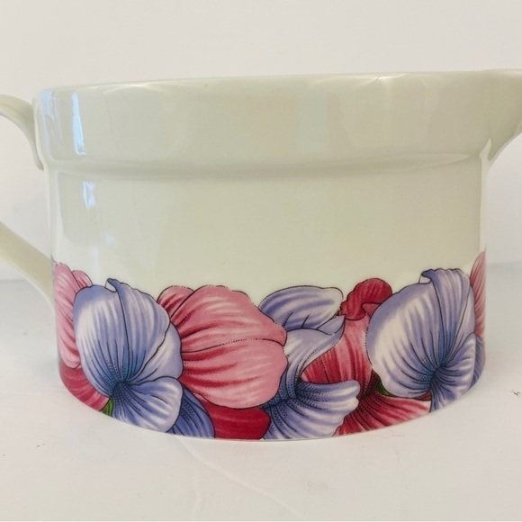 PORTMEIRION gravy boat open sauce botanic blooms pink purple floral flowers - Picture 10 of 12